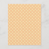 模様のあるオレンジ色と白い背景 チラシ (裏面)