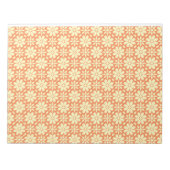 模様のあるオレンジ色と白い背景 ノートパッド (正面)