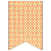 模様のあるオレンジ色と白い背景 バンティングフラッグ (第1の旗)