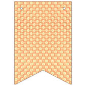 模様のあるオレンジ色と白い背景 バンティングフラッグ (第2の旗)