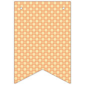 模様のあるオレンジ色と白い背景 バンティングフラッグ (第1の旗)