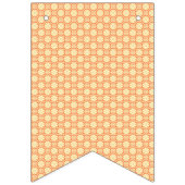 模様のあるオレンジ色と白い背景 バンティングフラッグ (第3の旗)