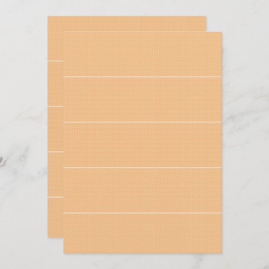 模様のあるオレンジ色と白い背景 招待状 (正面/裏面)