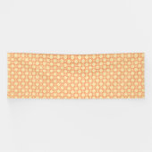模様のあるオレンジ色と白い背景 横断幕 (横)