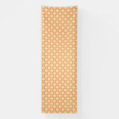 模様のあるオレンジ色と白い背景 横断幕 (縦)