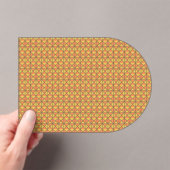 模様のあるオレンジ色と黄色の背景 アクリル招待状 (インサイチュ (ポータブル))