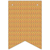 模様のあるオレンジ色と黄色の背景 バンティングフラッグ (第1の旗)