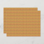 模様のあるオレンジ色と黄色の背景 ポストカード (正面/裏面)