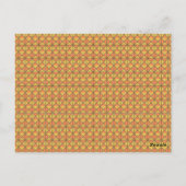 模様のあるオレンジ色と黄色の背景 ポストカード (裏面)