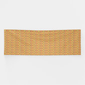 模様のあるオレンジ色と黄色の背景 横断幕 (横)