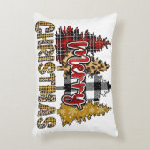 模様のあるクリスマスツリー アクセントクッション (正面(垂直))