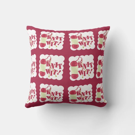 模様のあるニット クッション (裏面)