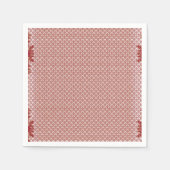 模様のあるピンクと白の背景 スタンダードカクテルナプキン (正面)