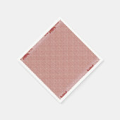 模様のあるピンクと白の背景 スタンダードカクテルナプキン (角)