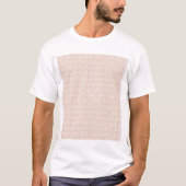 模様のあるベージュ色と白い壁紙 Tシャツ (正面)