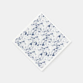 模様のある白と青の背景 スタンダードカクテルナプキン (角)