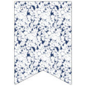 模様のある白と青の背景 バンティングフラッグ (第1の旗)