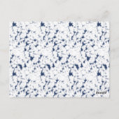 模様のある白と青の背景 ポストカード (裏面)