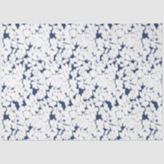 模様のある白と青の背景 薄葉紙 (正面)