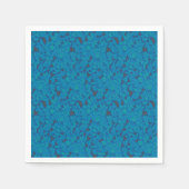 模様のある青と黒の背景 スタンダードカクテルナプキン (正面)