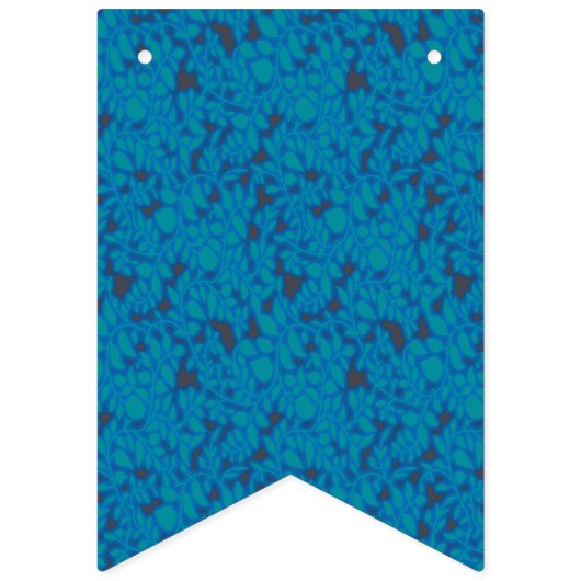 模様のある青と黒の背景 バンティングフラッグ (第2の旗)