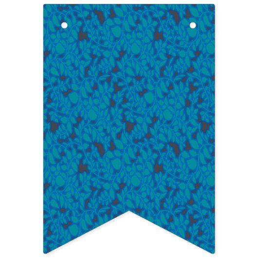 模様のある青と黒の背景 バンティングフラッグ (第3の旗)