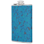 模様のある青と黒の背景 フラスク (左)