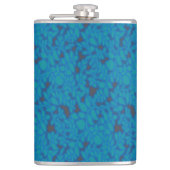 模様のある青と黒の背景 フラスク (正面)