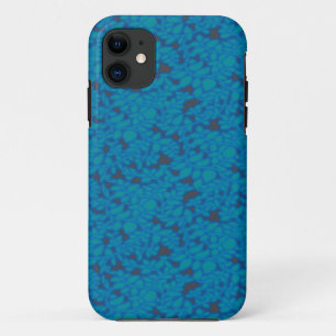 模様のある青と黒の背景 iPhone 11 ケース