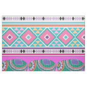 模様のアステカ象 ファブリック (ファットクウォーター)