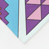 模様のアステカ象 フリースブランケット (角)