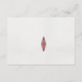 模様のデザイン赤と白 エンクロージャーカード (裏面)