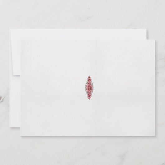 模様のデザイン赤と白 セーブザデート (正面)