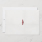 模様のデザイン赤と白 セーブザデート (裏面)