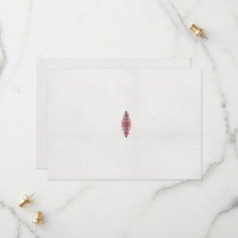 模様のデザイン赤と白 セーブザデート