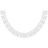 模様のデザイン赤と白 バンティングフラッグ (全)