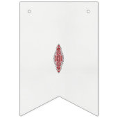 模様のデザイン赤と白 バンティングフラッグ (第3の旗)