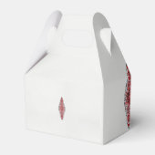 模様のデザイン赤と白 フェイバーボックス (裏面サイド)