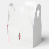 模様のデザイン赤と白 フェイバーボックス (オープン)