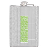 模様の入った白くて灰色の壁紙 フラスク (裏面)