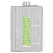 模様の入った白くて灰色の壁紙 フラスク (裏面)