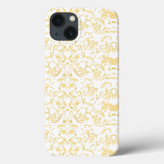 模様の入った白と金ゴールドの壁紙 Case-Mate iPhoneケース (裏面)