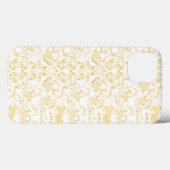 模様の入った白と金ゴールドの壁紙 Case-Mate iPhoneケース (裏面 (横))