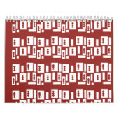 模様の入った赤い敷物が広がっている カレンダー (カバー)