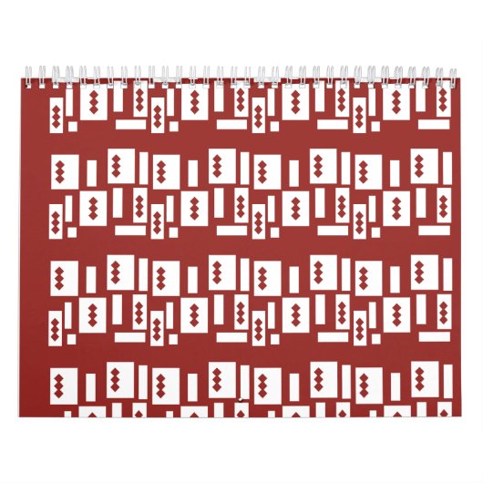 模様の入った赤い敷物が広がっている カレンダー (カバー)