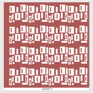 模様の入った赤い敷物が広がっている シール