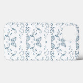 模様の入った青と白の壁紙 Case-Mate iPhoneケース (裏面 (横))