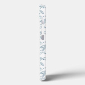 模様の入った青と白の壁紙 Case-Mate iPhoneケース (裏面 / 左)