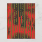 模様の白ストライプの色と茶色の壁紙 チラシ (裏面)