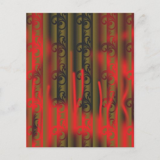 模様の白ストライプの色と茶色の壁紙 チラシ (正面)